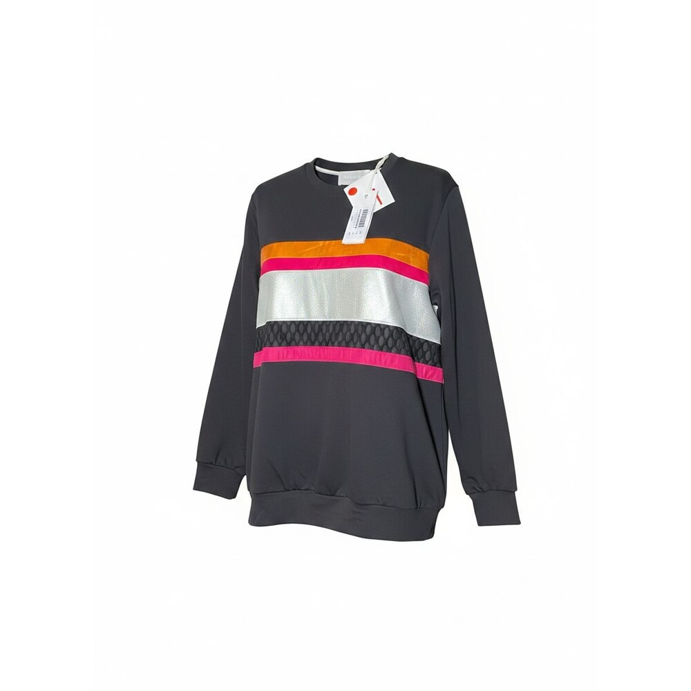 NO KA 'OI Hopena Hoodie S/M Black -30" Length 16" Sleeve Women's Pullover Zip Up